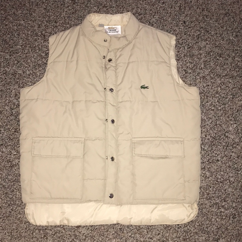 Lacoste Jacket Vest Tan